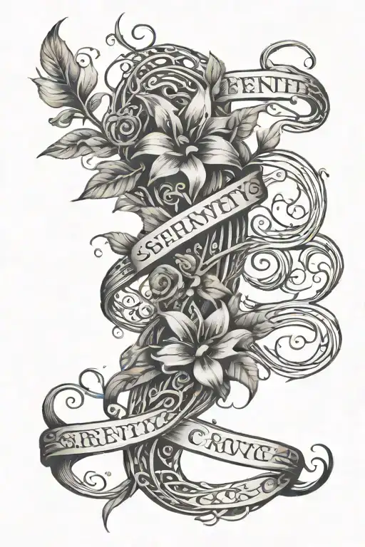 Serenity Prayer With Vine Wrapping Around Arm Sleeve