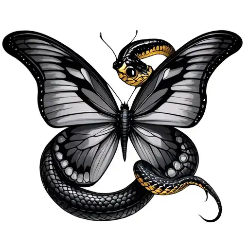Snake And Butterfly
