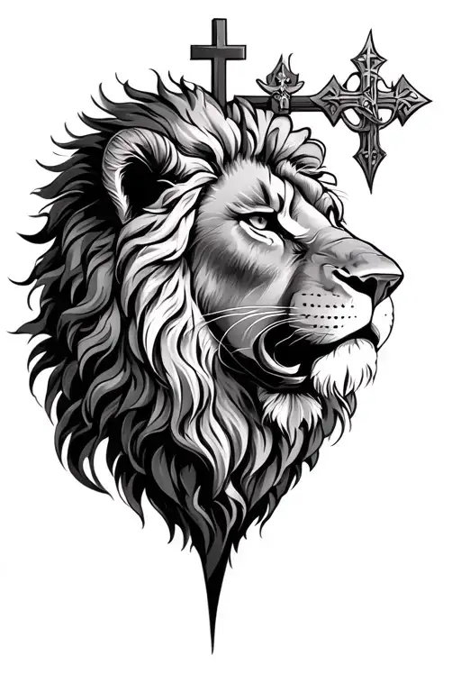 Lion And Bulgaria And Christ Heart