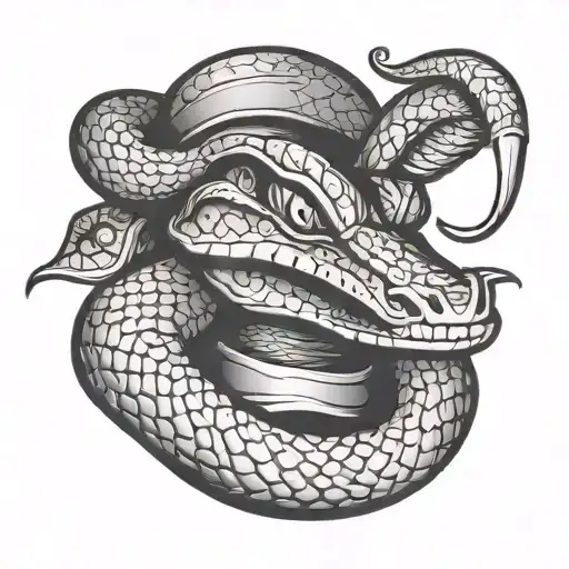 Copper Head Snake Head Cut Off Witn Shovel