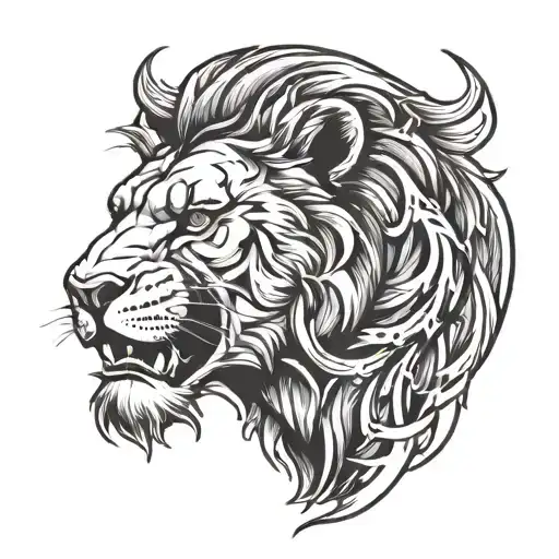 Detroit Lion Roaring