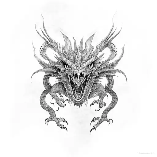 Red And Black Dragon