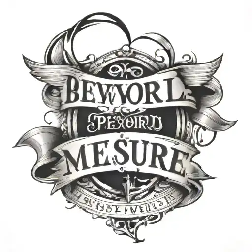 Word Typography Powerful Beyond Measure Wrapped