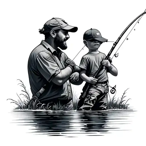 Father And Son Fishing Memorial