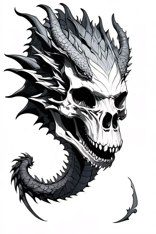 Skull An Dragon