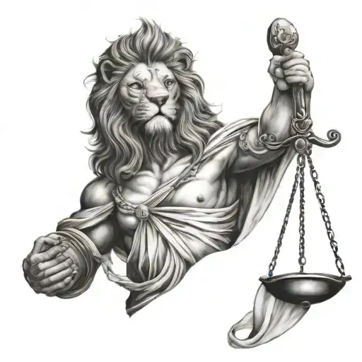 Lion And Lady Justice