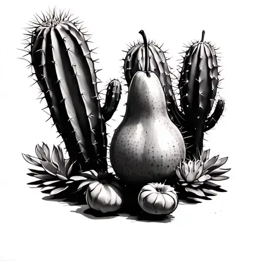 Cactus And Pear Cactus