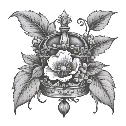 Crown Of Cherries And Poppies Growing