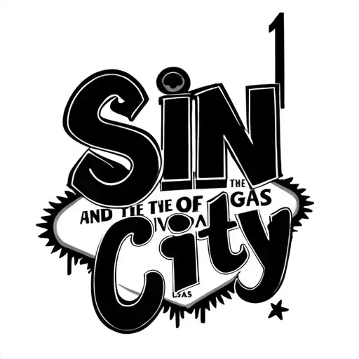 Graffiti Style Font That Says Sin City And The City Of Las Vegas As The Background