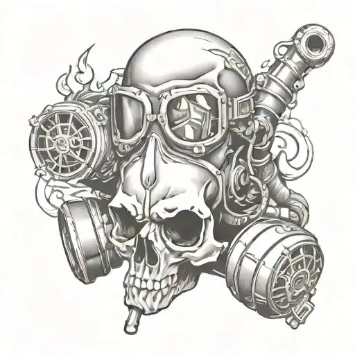 Skull And Gas Mask