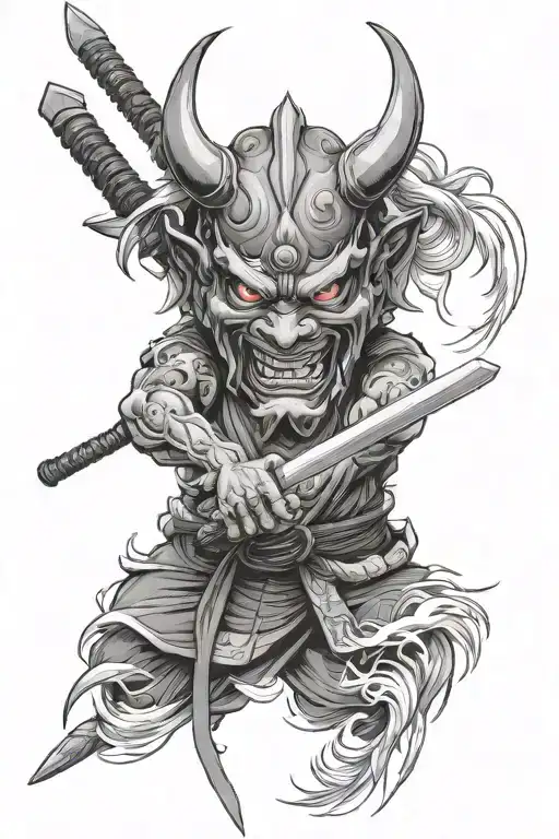 Oni Mask With Katana