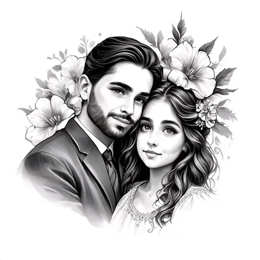 Daughter Father Tattoo Design