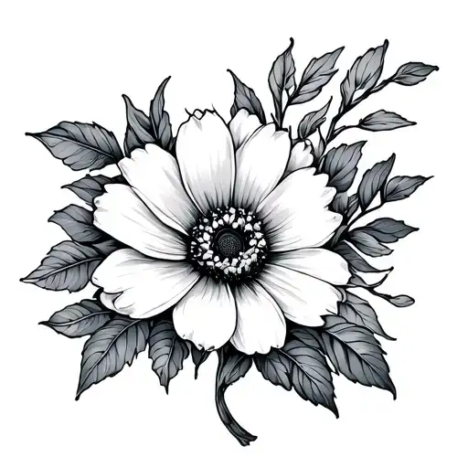 October Month Flower Intertwined With July Birth Month Flower