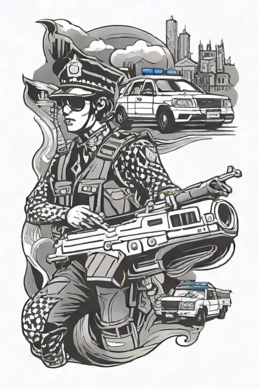 Police Theme Arm Sleeve