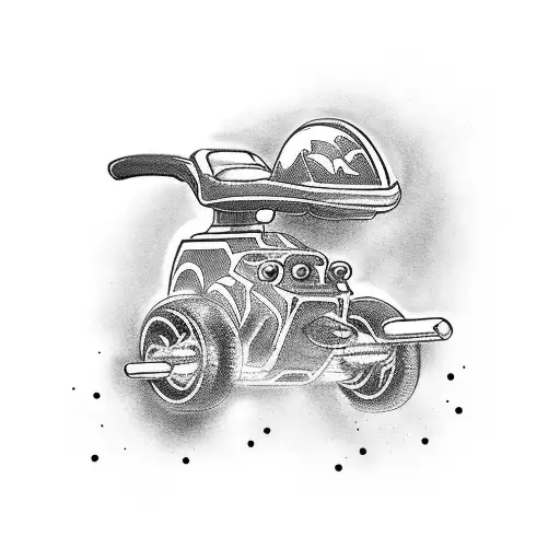 Black And Grey Rollerblade In Line