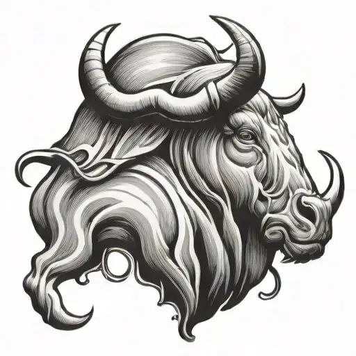 Taurus Zodiac Symbol With Name Calvin Peeing On The White