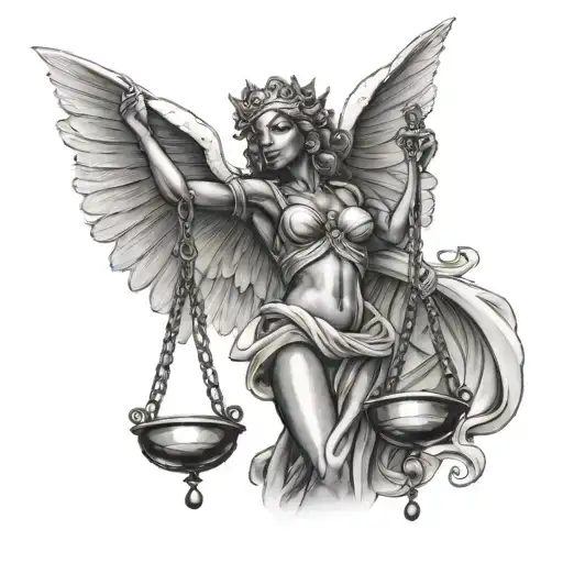 Black Woman Libra Lady Justice