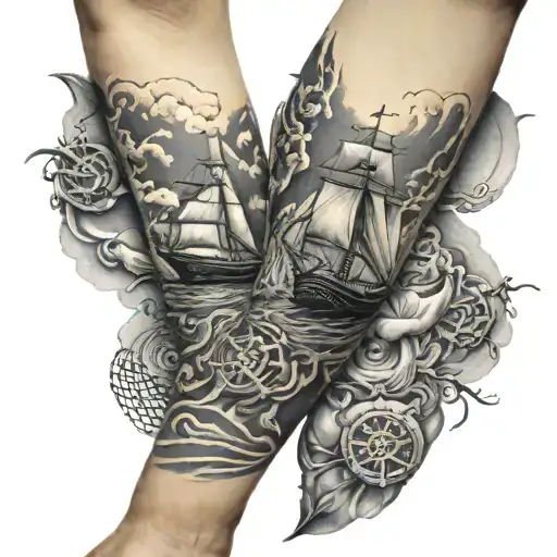 Nautical Arm Sleeve
