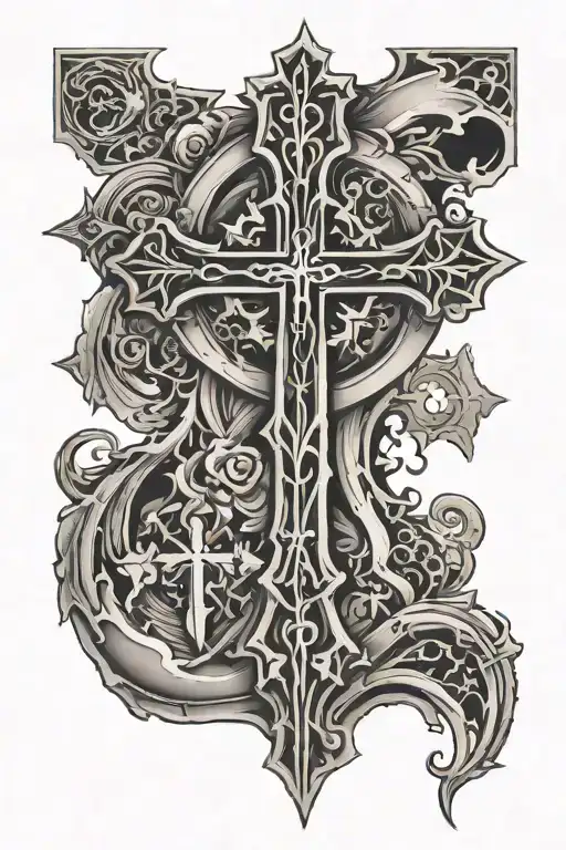 Trisomy Symbol Cemetry With Crosses