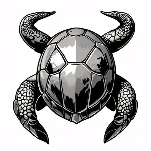 Turtle Shell Globe With Motor Cycle