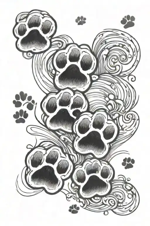 Dog Paw Prints