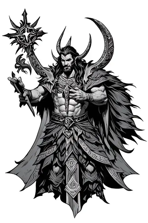 The Gods Of The Scandinavians Led From Above God Loki