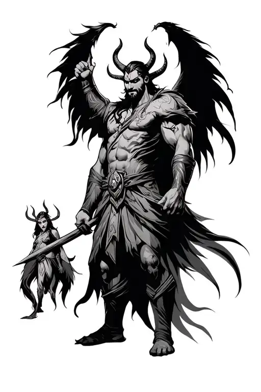 Several Gods Of The Scandinavians Led By The God Of Deceit Loki