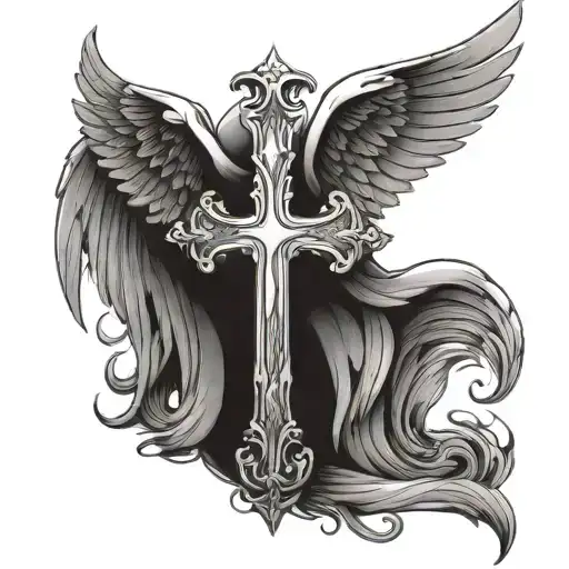 Cross Angel Wings