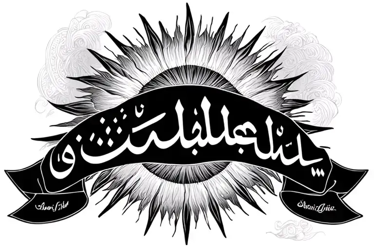 Sun With Arabic Caligraphy
