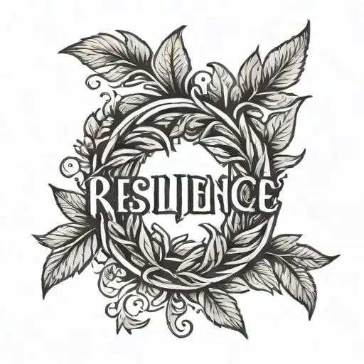 Laurel Wreath With The Word Resilience