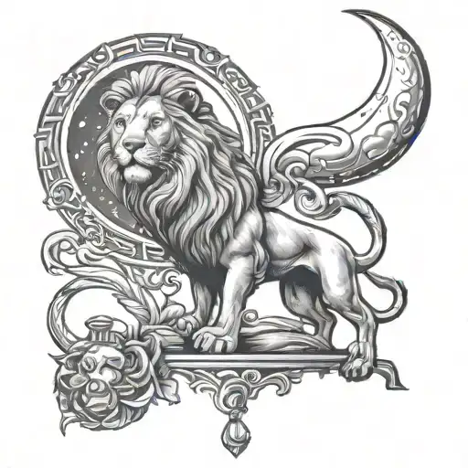 Moon And Lion And Bell