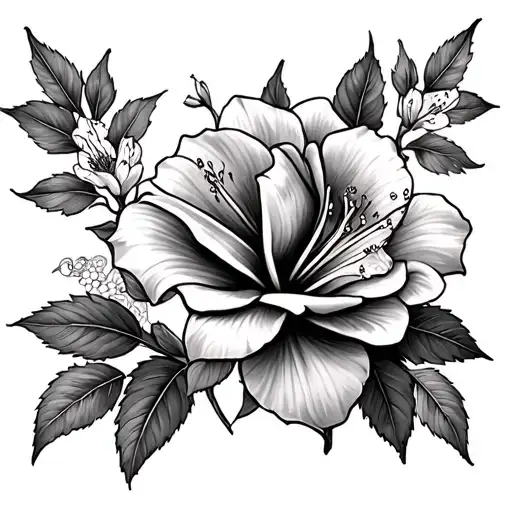 Rose Lilly And Cherry Blossom And Lace