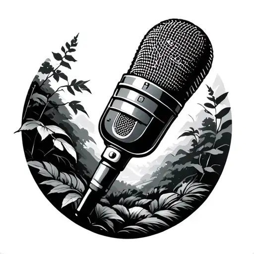 Microphone With Nature Scene Inside