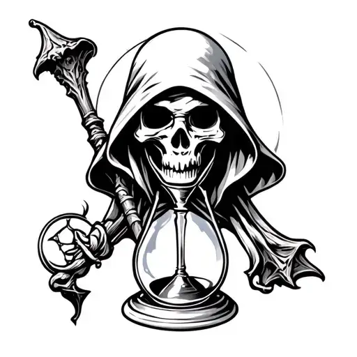 Grim Reaper Hour Glass