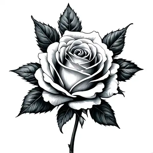 A Rose With Winter As The Stalk