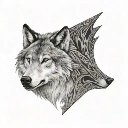 Odins Wolfs Black And White