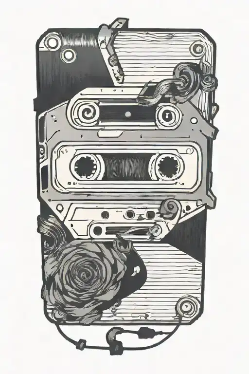 Simple Casette Tape No Background