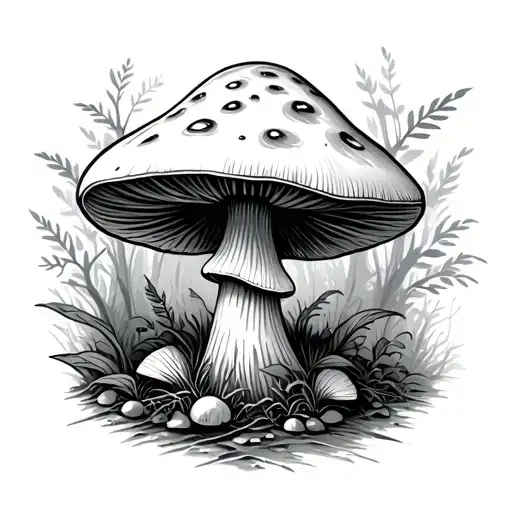 Mushroom In Forest