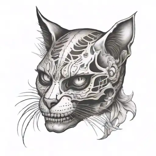 Cat Skull Face