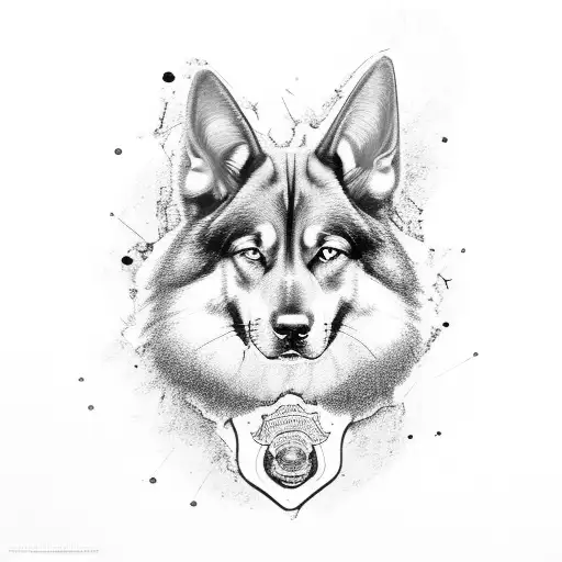 A Muscular Police Dog With A Determined Expression