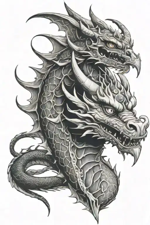 Dragon With Theatrical Masks