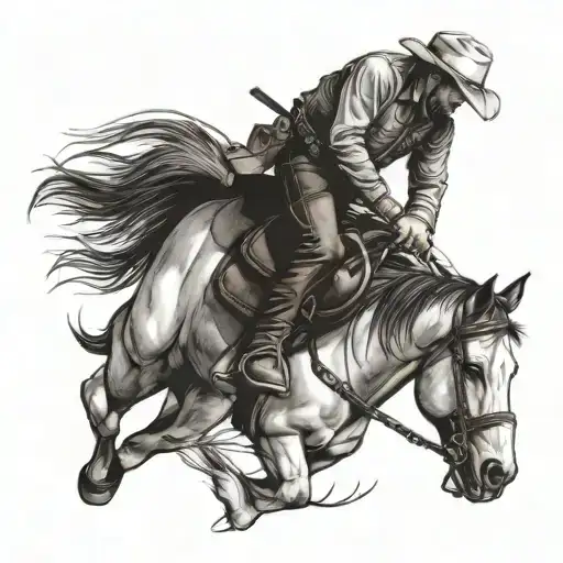 Horse Riding A Cowboy