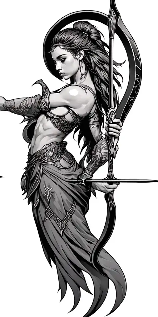 Artemis Shooting Arrow