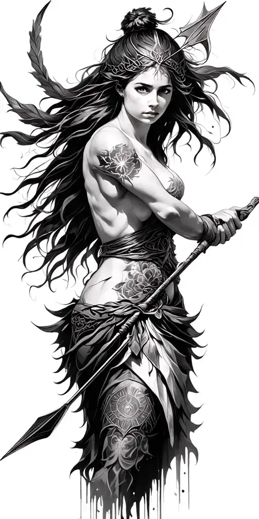 Artemis Shooting Arrow