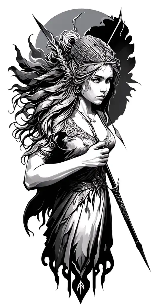 Artemis Shooting Arrow