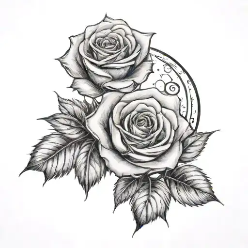 Rose And Moon