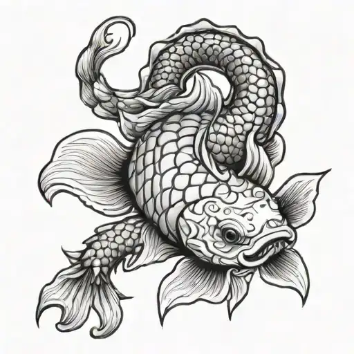 Koi Fish And Scorpion