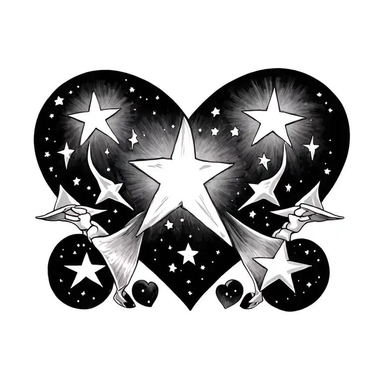 Shooting Stars And Hearts