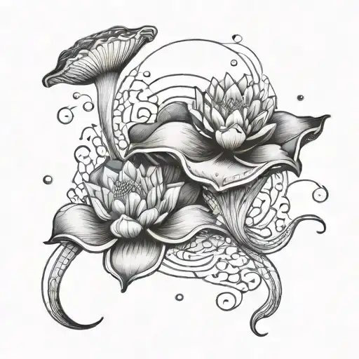 Stingray Jellyfish Lotus Flowers