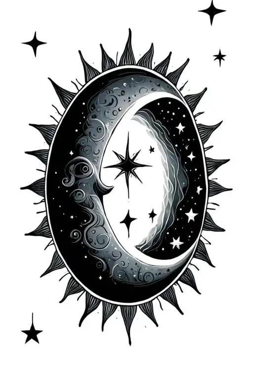 Simple Sun Moon And Stars